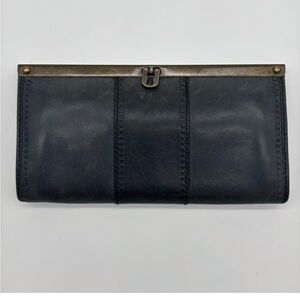 NWT Fossil Leather Wallet Clutch Spruce Blue Teal